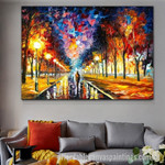 City Street View Abstract Art Modern Heavy Texture Handmade Framed Stretched Canvas Wall Art Australia affordablecanvaspaintings.com.au