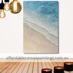 Waterside Seascape Original Artwork Australian Landscape Art For Living Room Wall Decor