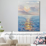 Cloudy Sky Seascape Framed Modern Australian Landscape Art For Home Decor Online