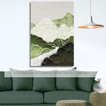 Mountains Abstract Landscape Oil Framed Hand Painted Canvas Australia For Office Decor