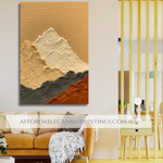 Colorful Mountain’s Abstract Australian Landscape Art Scandinavian Handmade Framed Handcrafted Australiana Painting For Living Room Ideas