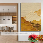 Sandy Hills Abstract Landscape Scandinavian Framed Handmade Textured Canvas Artwork For Living Room Design