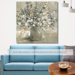 Floral Pot Abstract Artwork Retro Framed Hand Painted Canvas Australia For Hotel Decoration Design