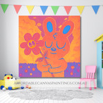 Silent Rabbit Animal Modern Framed Handmade Paintings Australia For Kids Wall Decor