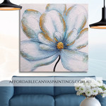 Big Bloom Floral Vintage Framed Handmade Australian Abstract Art For Wall Decor