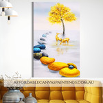 Colorful Stone Path Abstract Animal Nordic Framed Ready To Hang Canvas Art For Home Decor Online