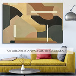 Bold Streaks And Spots Abstract Modern Framed Handmade Large Canvas Painting For Home Decor Ideas