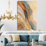 Colorful Smudges Abstract Modern Framed Handmade Heavy Textured Painting For Living Room Wall Decor