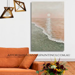 Sea Sunset Seascape Landscape Art Modern Framed Hand Painted Canvas Australia For Home Decor