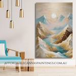 Snow Hills Nature Modern Painting Framed Handmade Australian Landscape Art For Home Decor Online