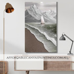 Alone Boat Nature Vintage Framed Handmade Famous Landscape Painting For Home Decor Shopping