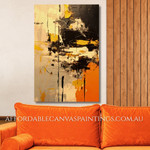 Lines And Spots Design Abstract Art Modern Framed Handmade Modern Abstract Painting For Interior Design Ideas