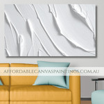 White Streaks Modern Framed Handmade Abstract Art For Sale For Home Decor Online