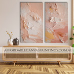 Specks Modern Artwork Framed 2 Piece Abstract Wall Art Heavy Textured Acrylic Paintings Impasto Art Painting For Living Room Design