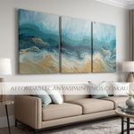 Stains Modern Abstract Art Impasto Canvas Painting Framed 3 Piece Wall Décor Australian Handmade Paintings Online For DIY Room Décor