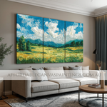 The Beauty Of Nature Artwork Modern Painting Framed 3 Piece Canvas Wall Art Heavy Textured Acrylics Impasto Painting For Home Wall Decoration Ideas