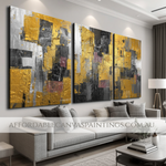 Calico Specks Modern Abstract Art Framed 3 Piece Canvas Art Heavy Textured Acrylic Painting Impasto Art Painting For Home Décor