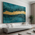 Multicoloured Smirches Abstract Art Gold Art Painting Modern Artwork Framed Heavy Textured Acrylics Impasto Painting For Living Room Design
