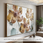 Dried Poppy Flowers Botanical Art Modern Artwork Abstract Acrylic Painting Framed Handmade Acrylic Painting Australia Impasto Art For Home Decor Ideas