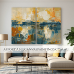 Tarnishes 2 Piece Framed Canvas Art Modern Abstract Painting Australian Handmade Paintings Online Impasto Art Painting For Home Décor