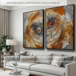 Colourful Mackles Framed Abstract Acrylic Painting Hand Painted Diptych Modern Artwork 2 Piece Large Wall Art Heavy Textured Acrylics Impasto Painting For Interior Designer Choice
