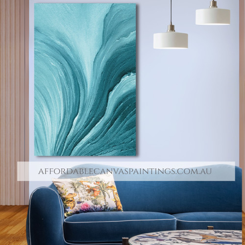 Splashes Abstract Artwork Modern Art Framed Handcrafted Australiana Painting For Decorative Wall Hangings