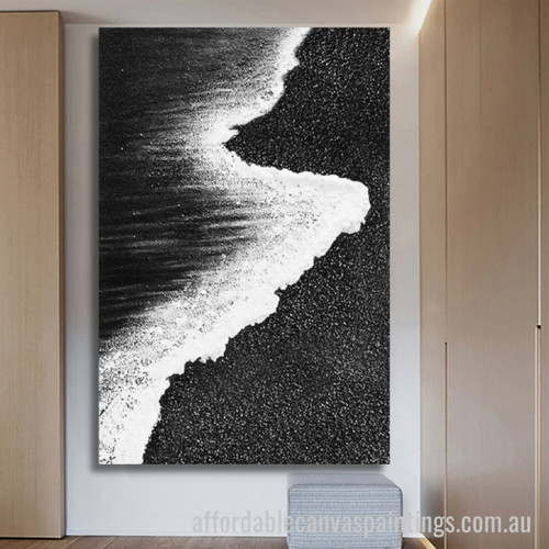 Beach At Night Landscape Modern Framed Handmade Nature Painting On Canvas For Living Room Decoration Ideas