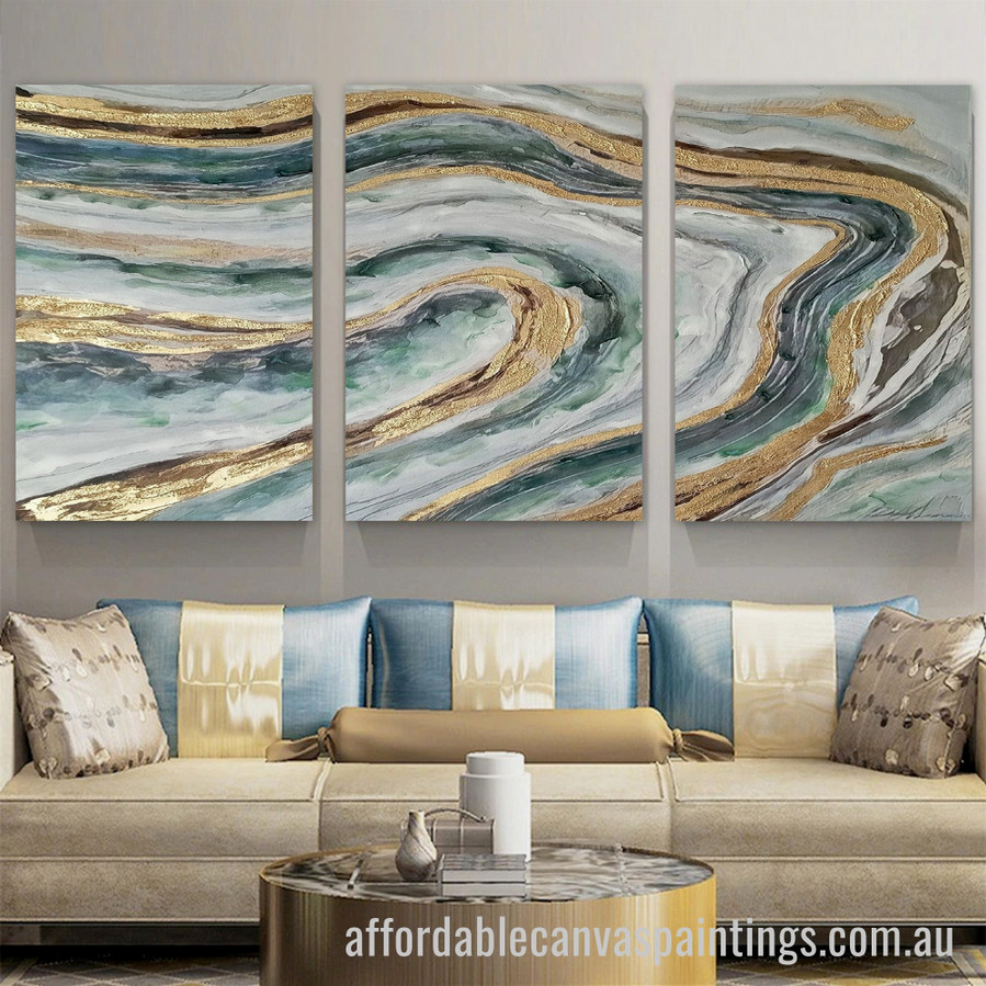 Multicolor Swirling Smear Abstract Art Modern Heavy Texture Handmade Stretched 3 Piece Framed Paintings For Sale affordablecanvaspaintings.com.au