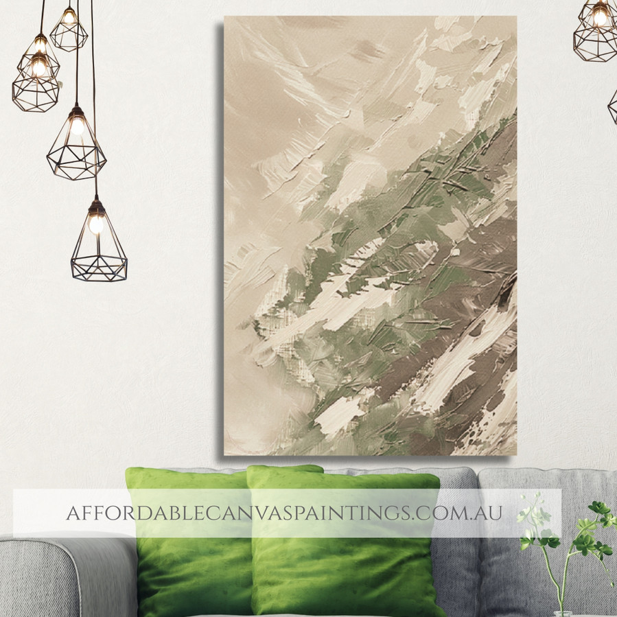 Colorific Splotches Abstract Vintage Framed Heavy Textured Canvas Art For Wall Decoration