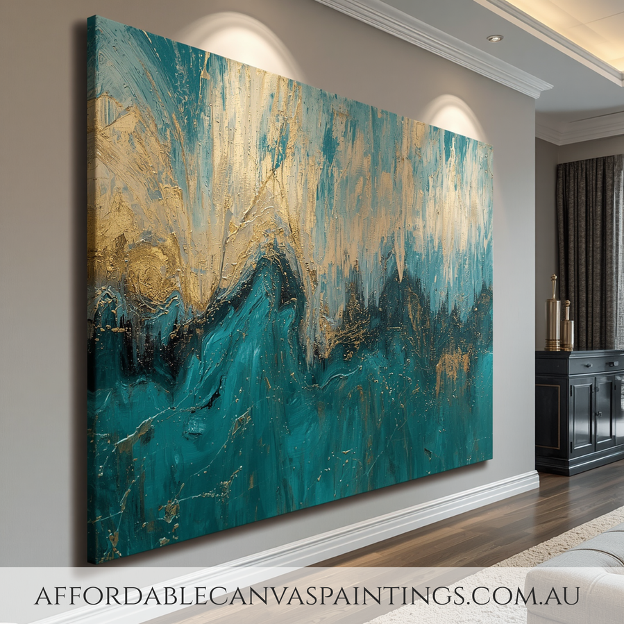 Dapple Daubs Modern Abstract Art Framed Heavy Textured Acrylic Painting Impasto Art Painting For Interior Decoration