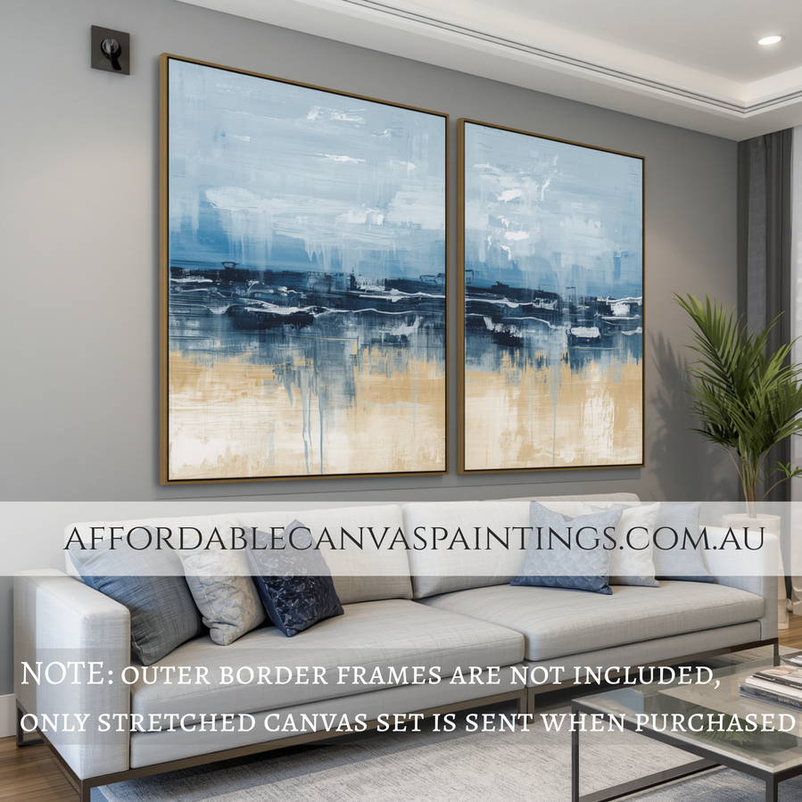 Calico Flaws Large Abstract Wall Art Contemporary Art Painting Framed 2 Piece Canvas Wall Art Heavy Textured Acrylics Impasto Painting For Home Décor