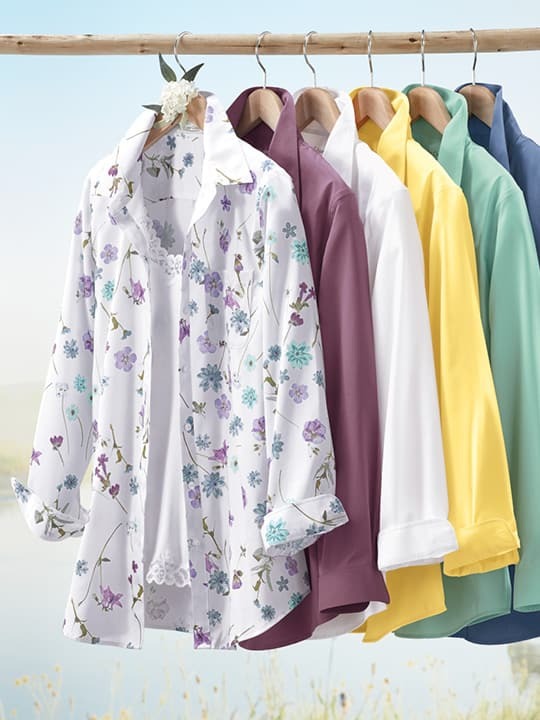 Chemise Jean Coldwater Creek – Femme – Taille M (10-12) – Manches Longues – Bleue
