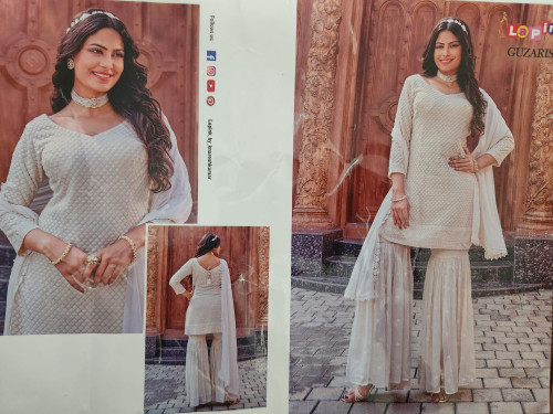 White Sharara Suit