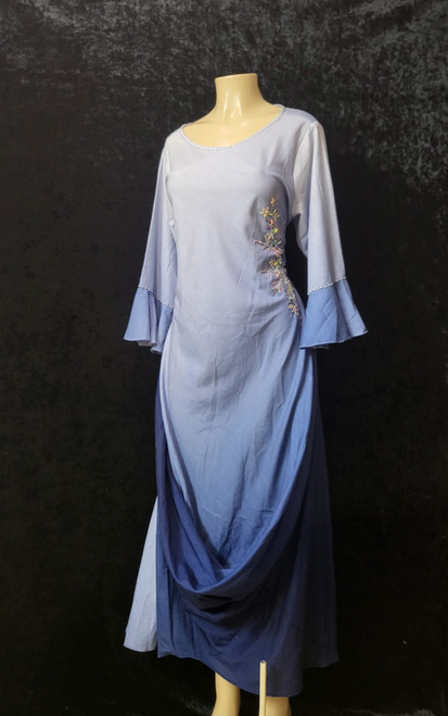 Ombre Blue Drapey Anarkali