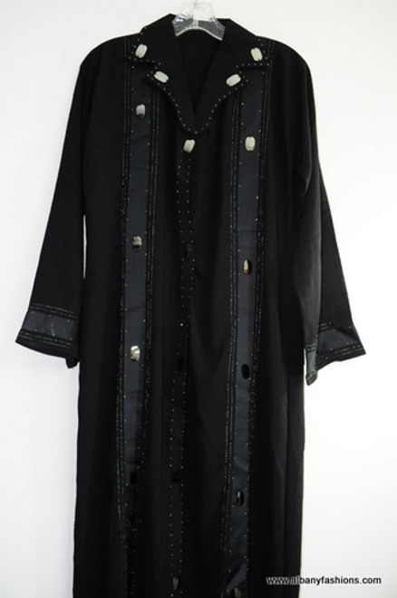 Black Stripes 2011 Abayas / Jilbabs / Hijabs / Indian Burka