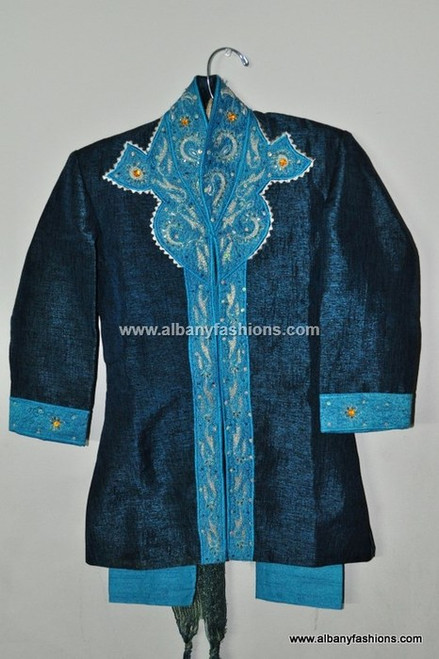 Blue Boys Kurta Payjama Set For 3-4 Yrs