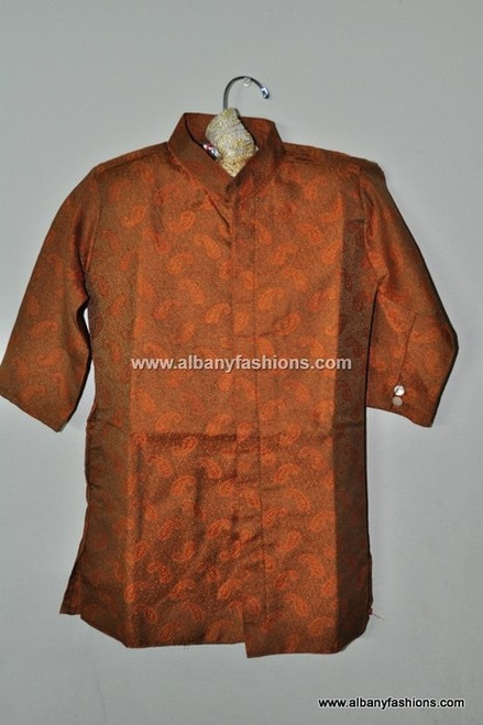Mustard Boys Kurta Payjama Set For 1-2 Yrs