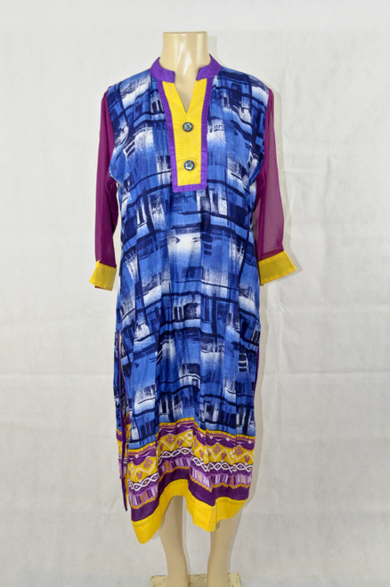 Purple and Blue Kurti