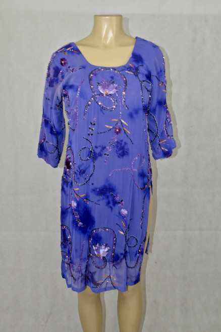 Purple with purple beading