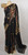 Black Saree with Gold Print
