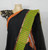 Black Saree with Orange and Green Border
