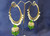 Green Hoops with pearls