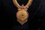 Gold Necklace with Red Stone