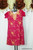 Dark Pink Cotton Flower Churidar Suit