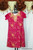 Dark Pink Cotton Flower Churidar Suit