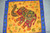 Indian Wall Hanging -Square - Blue & Yellow Elephants