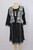 Black Kurti with black & white vest