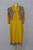 Yellow Kurti with pattern vest