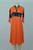 Orange kurti with navy blue detailing