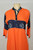 Orange kurti with navy blue detailing
